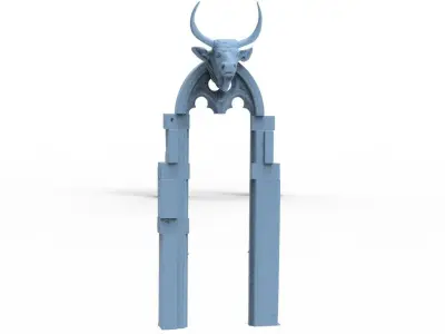 Narnian stone Witches bull arch  3D model