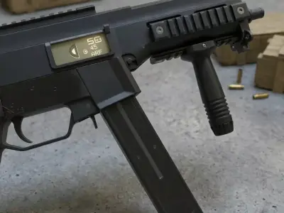 Low-Poly 3D Model of the Heckler and Koch UMP Submachine Gun 3D model