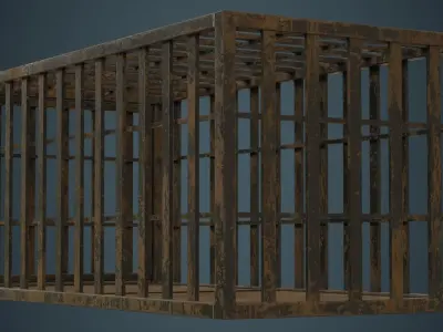 Cage 1C Low-poly 3D model