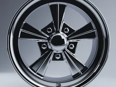 Rocket Racing Wheels Strike Low-poly 3D model