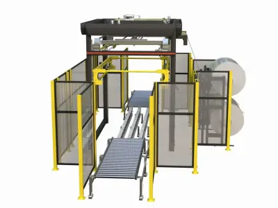 Stretch hooder Industrial Machine Low-poly 3D model