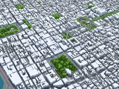 Teresina Brazil 30km AI Low-poly 3D model