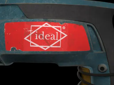 Cordless Power Drill Low-poly 3D model