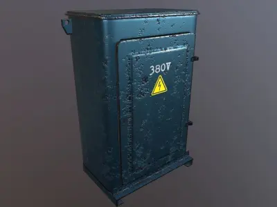 Power Box Game Ready Low-poly 3D model