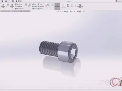 ALL METRIC HEX HEAD SCREWS IN ONE FILE 3D model