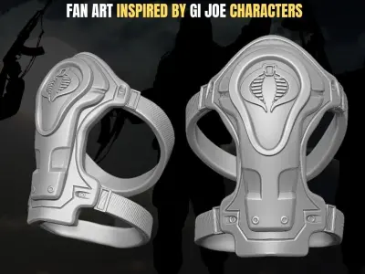 Cobra Shoulder Armor Fan Art for Action Figures 3D print model
