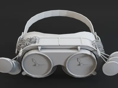 2- Steampunk Glasses- High detail 3d models Low-poly 3D model