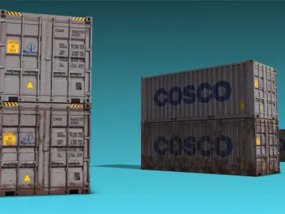 Shipping Container 02 Low-poly 3D model