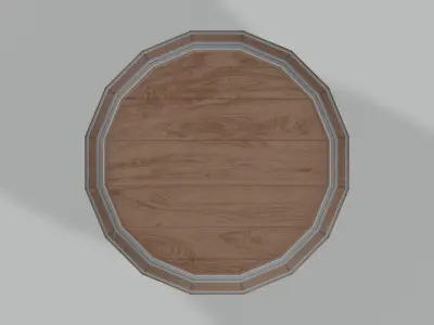 Heavy Toasted Lowpoly Rundlet Barrel Low-poly 3D model