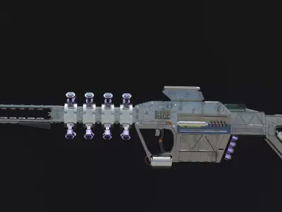 Sci-fi Rifle Low-poly 3D model