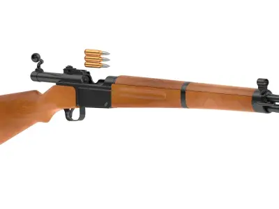 MAS-36 rifle Low-poly 3D model