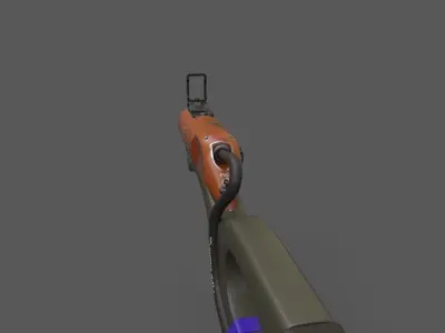 Gun-Sci-Fi-Low Poly Low-poly 3D model