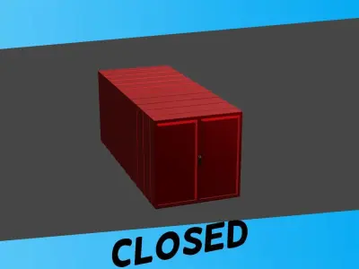 a shipping container 3D model Free 3D model