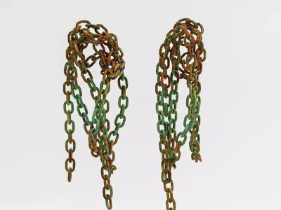 Rusty Hanging Chains  3D model