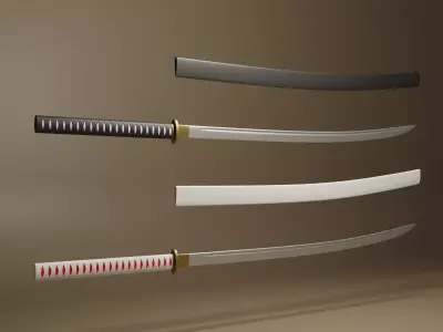 Katana Japanese Sword  3D model