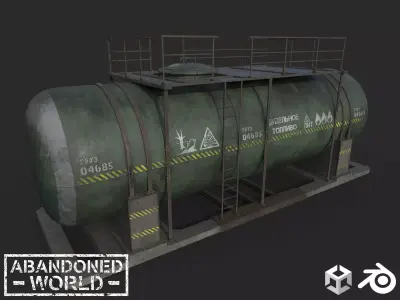 Fuel Tank Diesel Low-poly 3D model