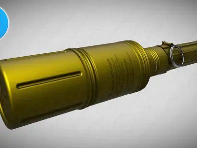 RKG 3 Soviet hand antitank cumulative grenades prinable moulage 3D model