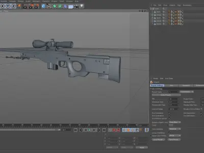 AWP Rigged Free 3D model