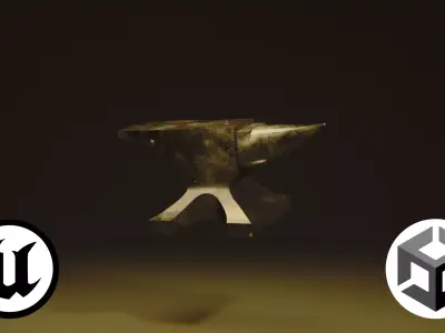 Blacksmith Anvil Game Ready 3D Model PBR Textured  Low-poly 3D model