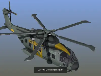 Military Helicopter Collection 3D Model Pack buy