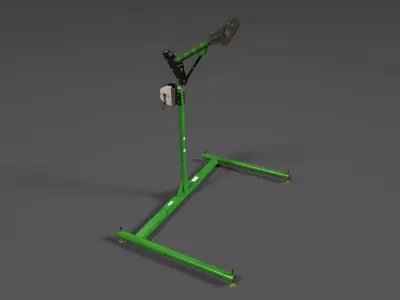 Davit crane Low-poly 3D model