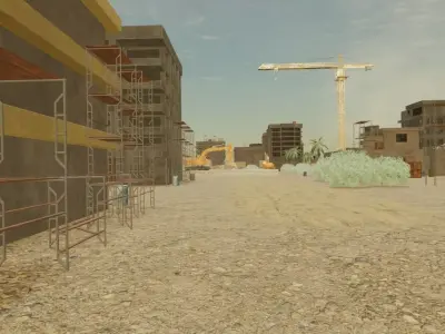Construction Site Overview 3D model