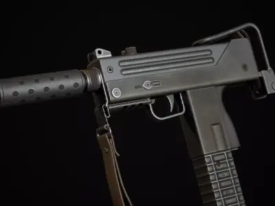 UZI  Mac 10  Mini Mac 10 Low-poly 3D model