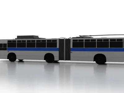 Trolleybus Kiyv-11 Low Low-poly 3D model