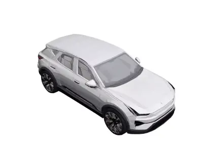 Polestar 2025 Low Poly Electric Sedan Vehicle Model Low-poly 3D model