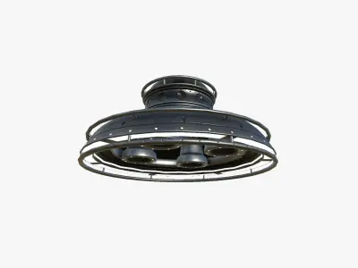 Alien Spaceship UFO F03 Dark Steel - Sci Fi Spacecraft Design Low-poly 3D model
