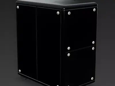 Stylized Industrial Server Unit 3D Model Low-poly 3D model