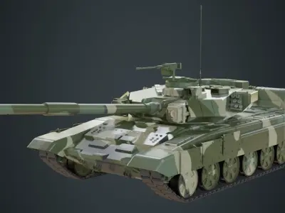 Tank 1A Low-poly 3D model