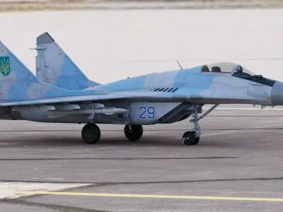 Ukraine Fighter Jet Mikoyan MiG-29 Fulcrum 3D model