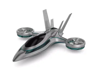 Flying boat 3D model 2