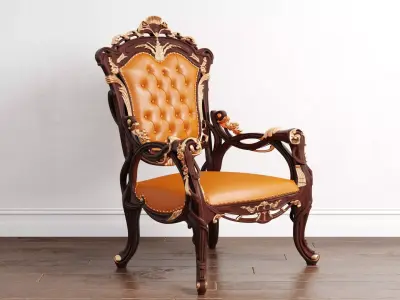 Yah Klasik Makam Odasi Visitor Chair 3D model