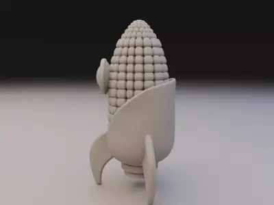 corn rocket 3D print model