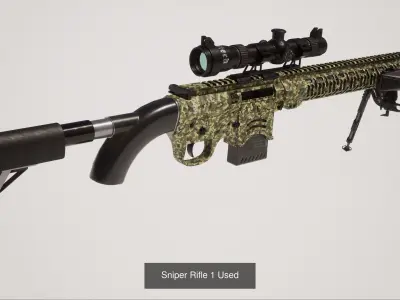 Sniper Rifle Collection 3D Model Pack purchase