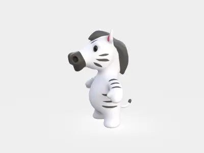 Little animal baby - Zebra cute - Character031 Low-poly 3D model