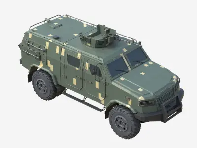 Kozak 5 armored personnel carrier  Kozak-5 Low-poly 3D model