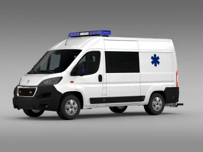 Peugeot Boxer Van Ambulance 2017 3D model