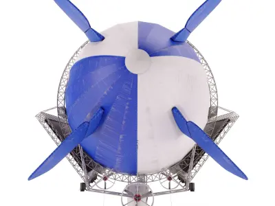 Advertising Zeppelin Red Bull 3D model