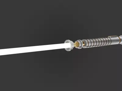 White Blade Lightsaber 3D model