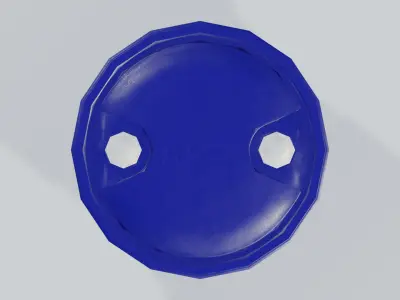Plastic Tight Head Drum 60L Low-poly 3D model