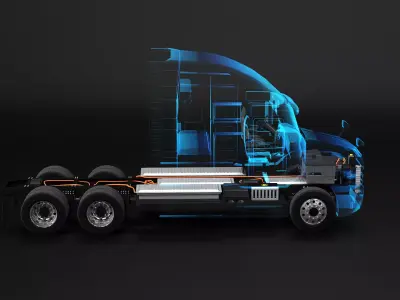 EV Semi-Truck X-ray 3D model