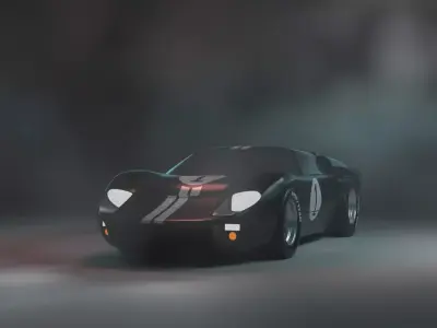 Ford GT40 Free low-poly 3D model
