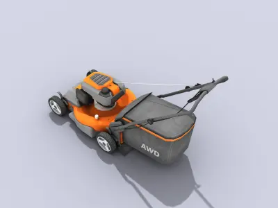 Lawn Mower Low-poly 3D model order