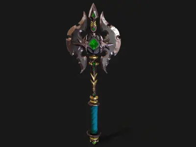 Barbarian Labrys Low-poly 3D model