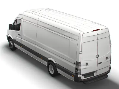 Freightliner Sprinter Cargo Van L4H2 2008 3D model