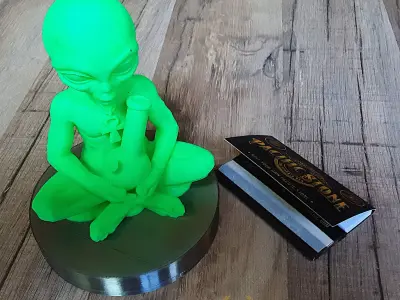 Alien Herb Grinder - 2-Part Magnetic Grinder STL - MellowVerse 3D print model