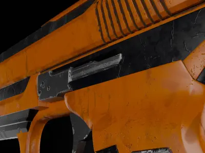 Sci-fi Pistol 3D Model 3D model